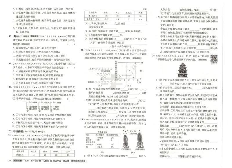 2025春53初中试卷生物人教版7年级下册_初中全科电子版试卷练习试题_初中全科《53中考试卷》2025版（多版本）_2025春53初中试卷7年级下册人教版(1)