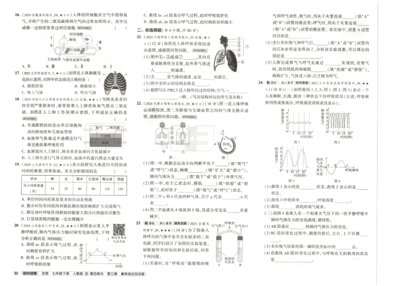 2025春53初中试卷生物人教版7年级下册_初中全科电子版试卷练习试题_初中全科《53中考试卷》2025版（多版本）_2025春53初中试卷7年级下册人教版(1)