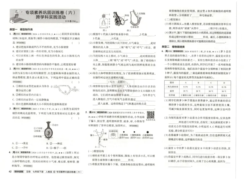 2025春53初中试卷生物人教版7年级下册_初中全科电子版试卷练习试题_初中全科《53中考试卷》2025版（多版本）_2025春53初中试卷7年级下册人教版(1)