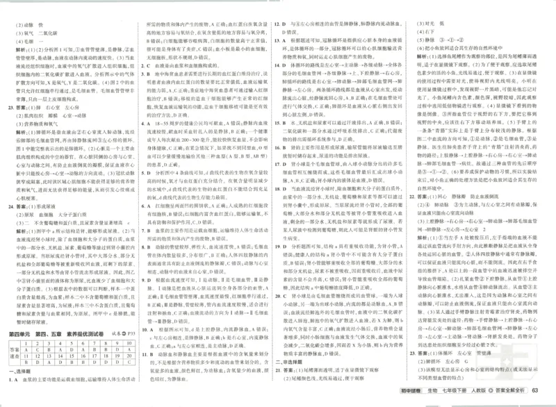 2025春53初中试卷生物人教版7年级下册_初中全科电子版试卷练习试题_初中全科《53中考试卷》2025版（多版本）_2025春53初中试卷7年级下册人教版(1)