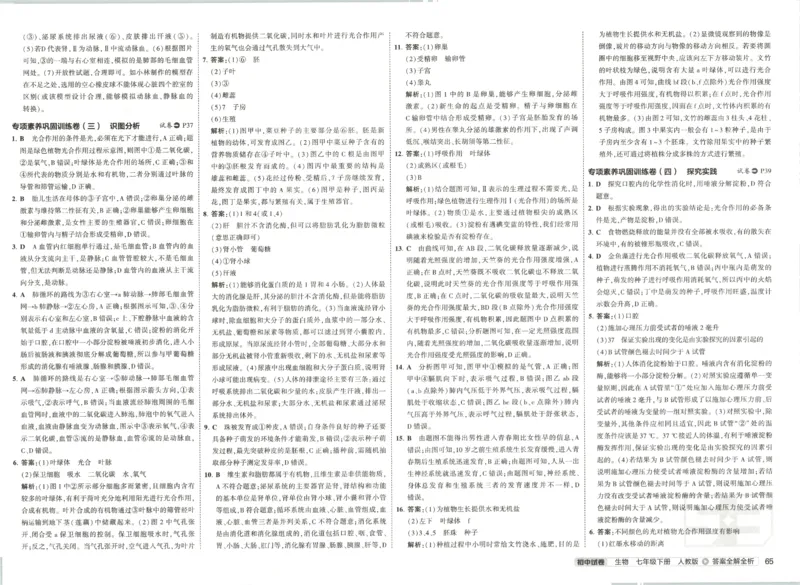 2025春53初中试卷生物人教版7年级下册_初中全科电子版试卷练习试题_初中全科《53中考试卷》2025版（多版本）_2025春53初中试卷7年级下册人教版(1)