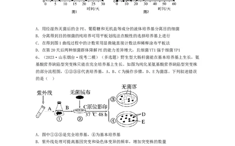 专题35微生物的培养技术及应用（精练）（原卷版）_新高考复习资料_2024年新高考复习资料_一轮复习资料_完备战2024年高考生物一轮复习串讲精练（新高考专用）_精练