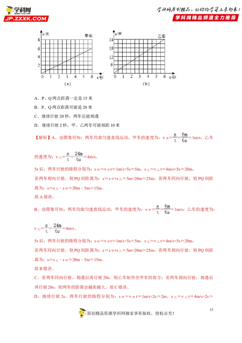 第1章机械运动（解析版）_8、物理总复习_8.中考物理总复习_2022年中考复习资料_2022年中考物理一轮复习知识点梳理与针对性分层训练（人教版）265897621