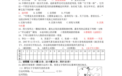 七年级历史下册第一单元隋唐时期：繁荣与开放的时代测试卷3新人教版20190107367_初中全科电子版试卷练习试题_历史_历史人教版7下试卷_部编人教版历史7年级下单元测试15份