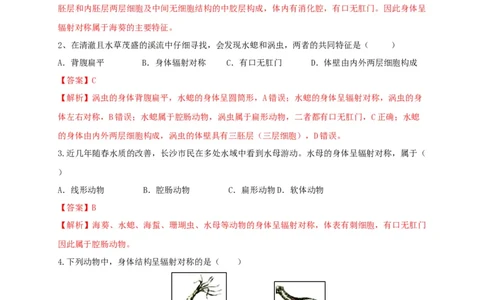 专练01（选择题45题）-八年级生物上册期中考点必杀题（人教版）（解析版）_初中全科电子版试卷练习试题_生物_生物8上练习_人教生物8年级上专项练习23份