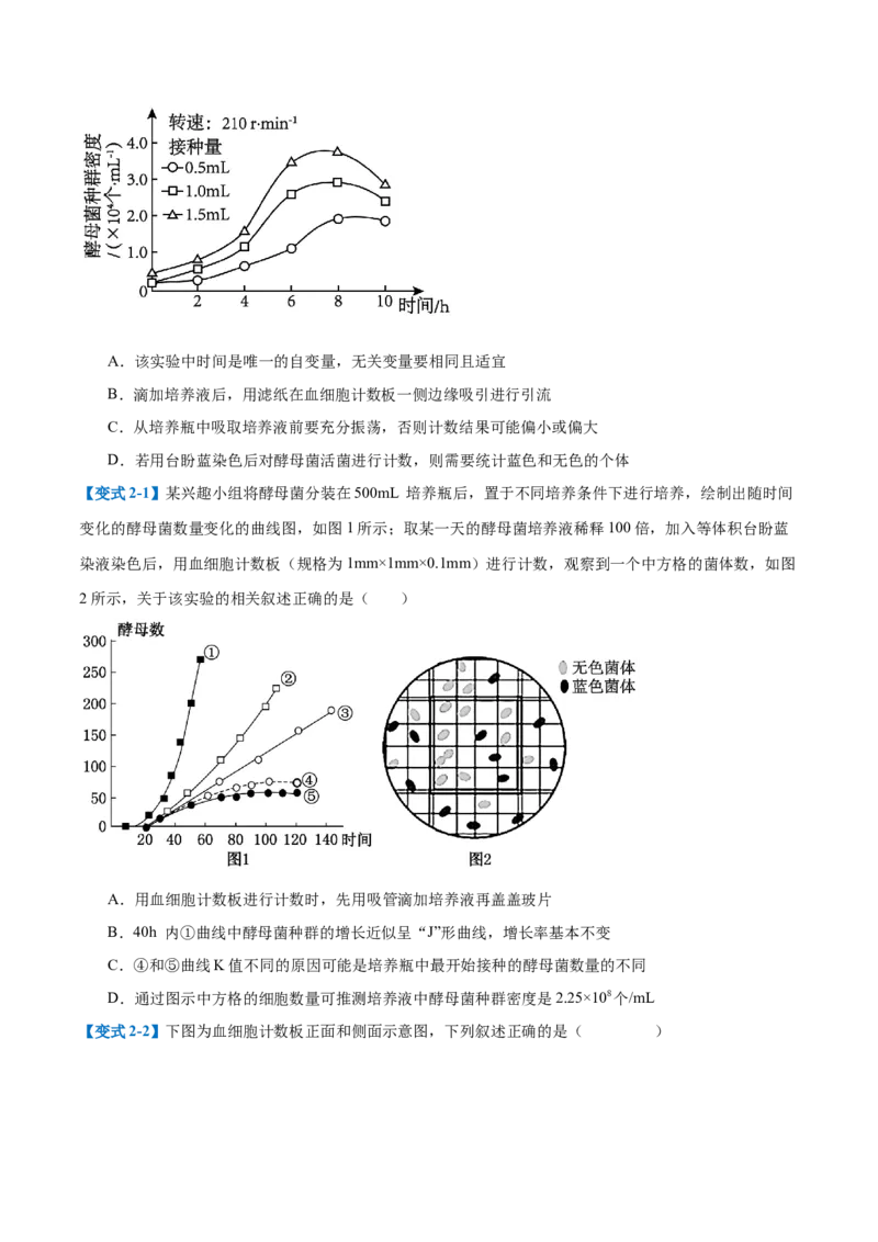 专题16种群和群落（8大题型）（原卷版）_2025年新高考资料_一轮复习_备战2025年高考生物一轮复习题型全覆盖（新高考通用）