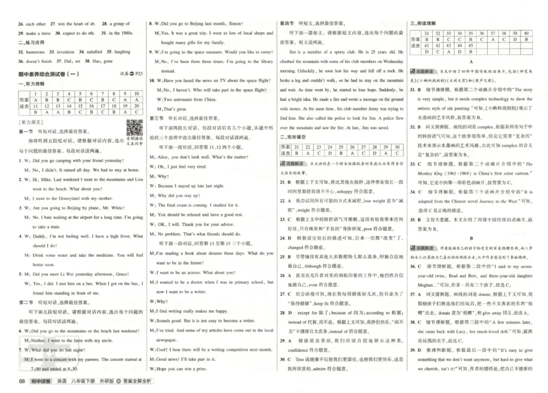 2025春53初中试卷英语外研版8年级下册(1)_初中全科电子版试卷练习试题_初中全科《53中考试卷》2025版（多版本）