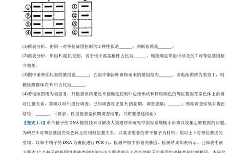 专题20非选择专题（5大题型）（原卷版）_2025年新高考资料_一轮复习_备战2025年高考生物一轮复习题型全覆盖（新高考通用）