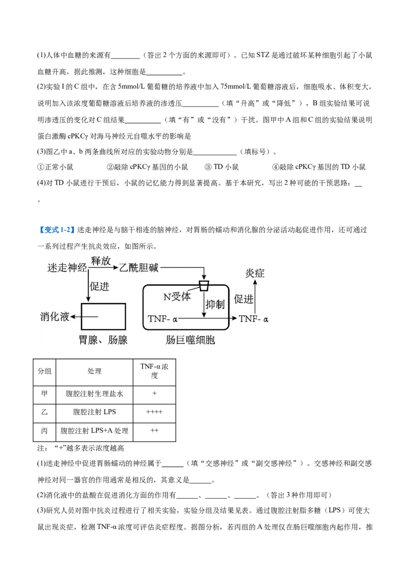 专题20非选择专题（5大题型）（原卷版）_2025年新高考资料_一轮复习_备战2025年高考生物一轮复习题型全覆盖（新高考通用）