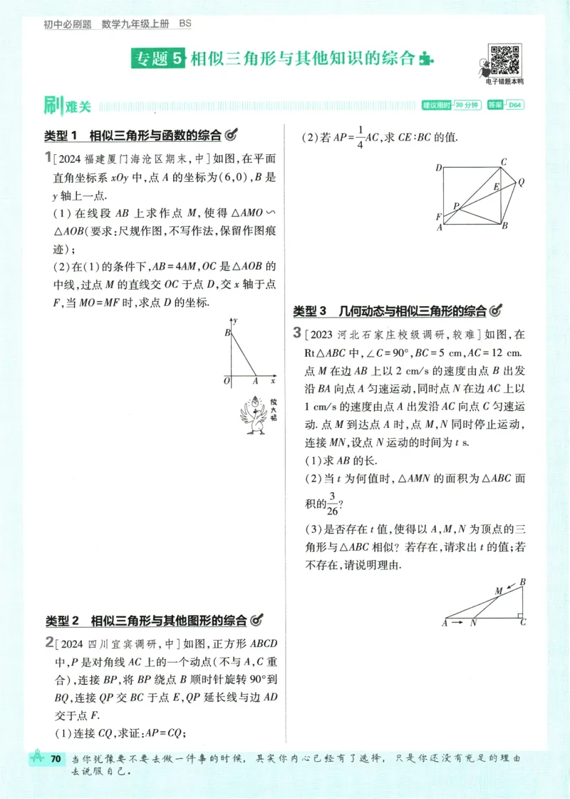 2025版《初中必刷题》数学BS9上_初中全科电子版试卷练习试题_25初中必刷题_2025版《初中必刷题》数学BS9上