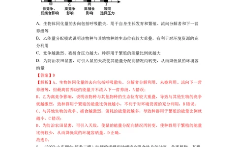 专题30生态系统的结构与能量流动（精练）（解析版）_新高考复习资料_2024年新高考复习资料_一轮复习资料_完备战2024年高考生物一轮复习串讲精练（新高考专用）_精练_解析版