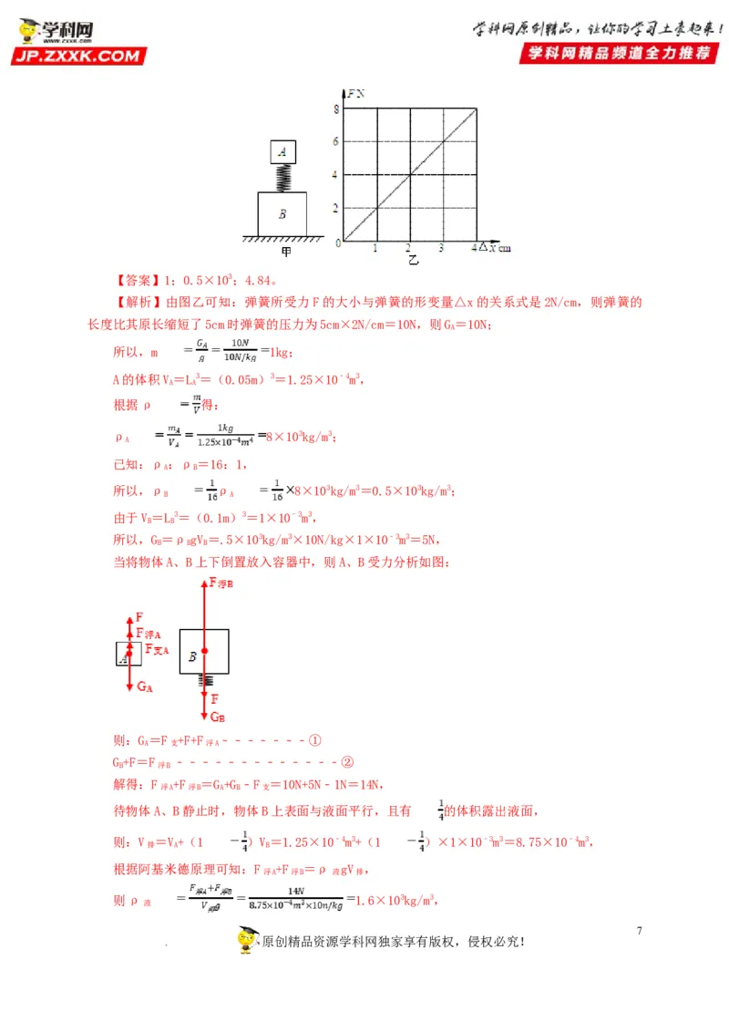 第十二单元浮力过关测试（解析版）_8、物理总复习_8.中考物理总复习_2022年中考复习资料_2022年中考一轮物理单元复习过过过（全国通用）学科网名师堂267298375