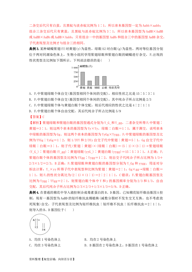 专题15基因的自由组合定律（串讲）（解析版）_新高考复习资料_2024年新高考复习资料_一轮复习资料_完备战2024年高考生物一轮复习串讲精练（新高考专用）_串讲_解析版