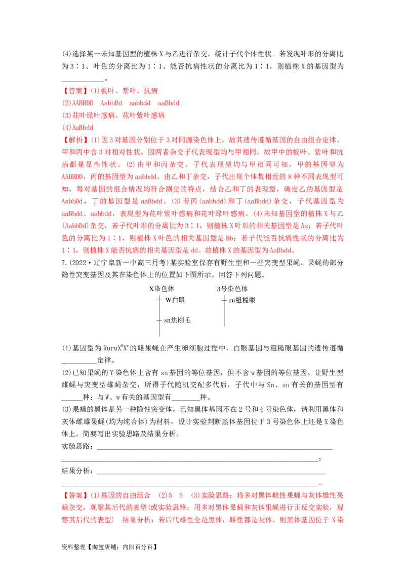 专题15基因的自由组合定律（串讲）（解析版）_新高考复习资料_2024年新高考复习资料_一轮复习资料_完备战2024年高考生物一轮复习串讲精练（新高考专用）_串讲_解析版