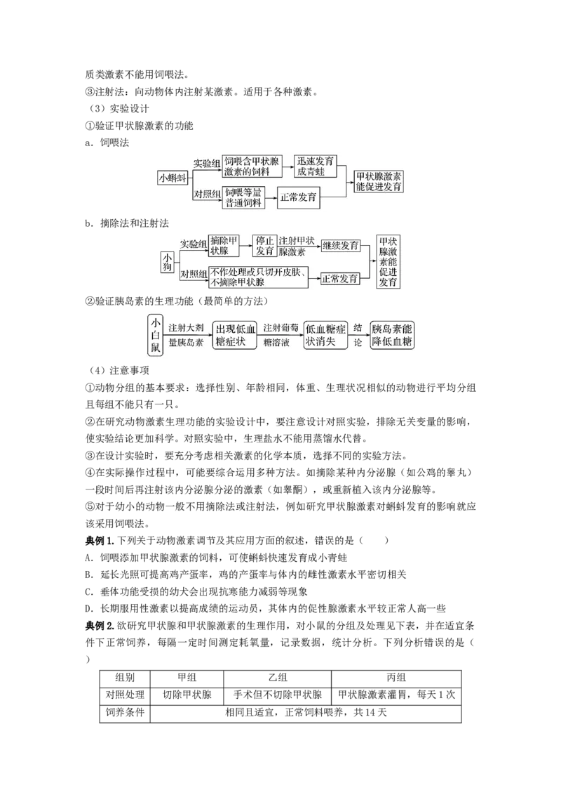 专题25体液调节（串讲）（原卷版）_新高考复习资料_2024年新高考复习资料_一轮复习资料_完备战2024年高考生物一轮复习串讲精练（新高考专用）_串讲