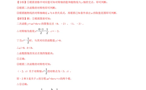 专题22.6二次函数图象与系数的关系选填压轴专项训练（30道）（人教版）（解析版）_初中全科电子版试卷练习试题_数学_9上初中人教版数学练习、试卷