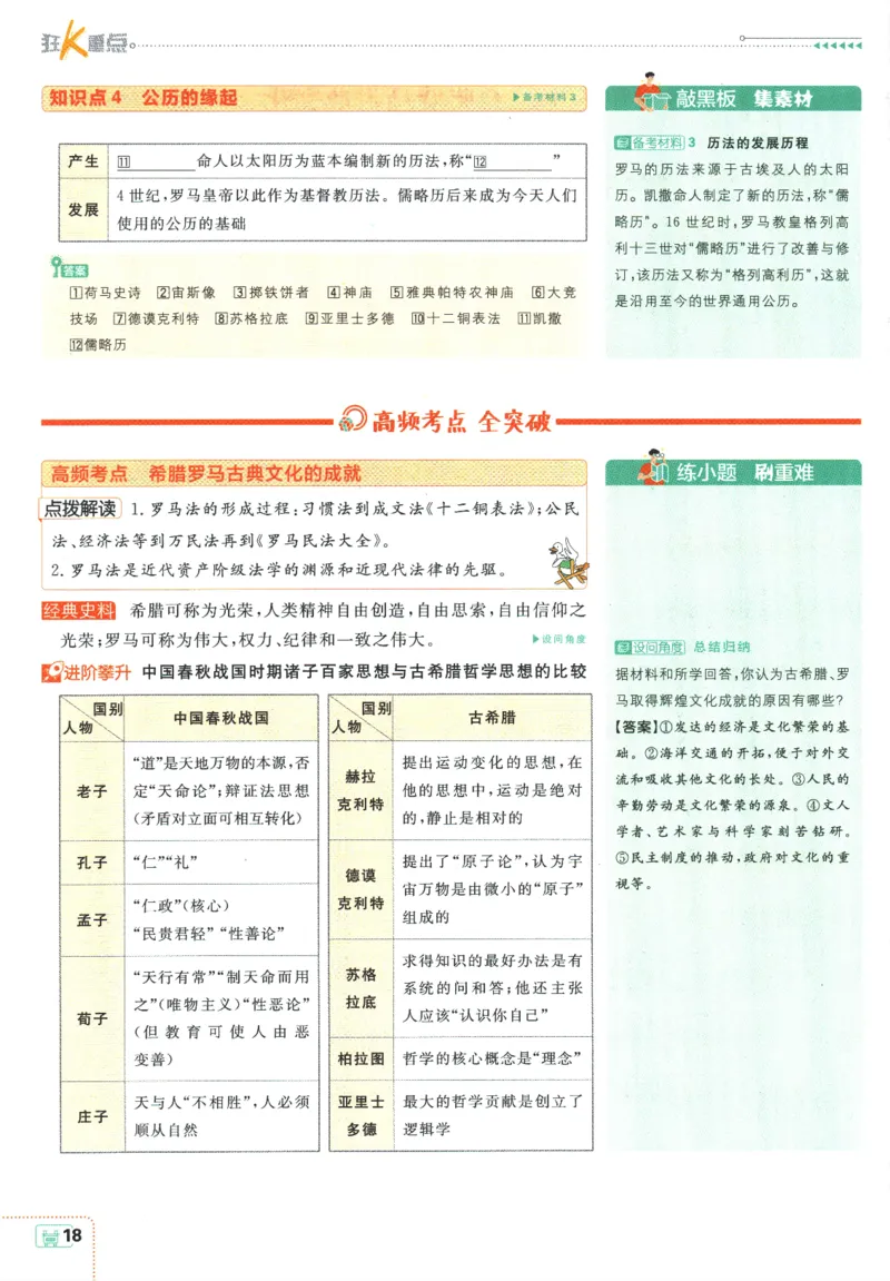 2025版《初中必刷题》历史RJ9上-狂K重点_初中全科电子版试卷练习试题_25初中必刷题_2025版《初中必刷题》历史RJ9上