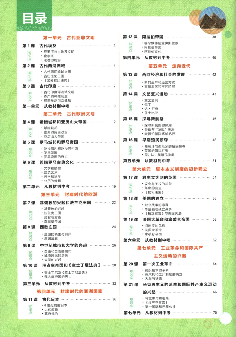 2025版《初中必刷题》历史RJ9上-狂K重点_初中全科电子版试卷练习试题_25初中必刷题_2025版《初中必刷题》历史RJ9上