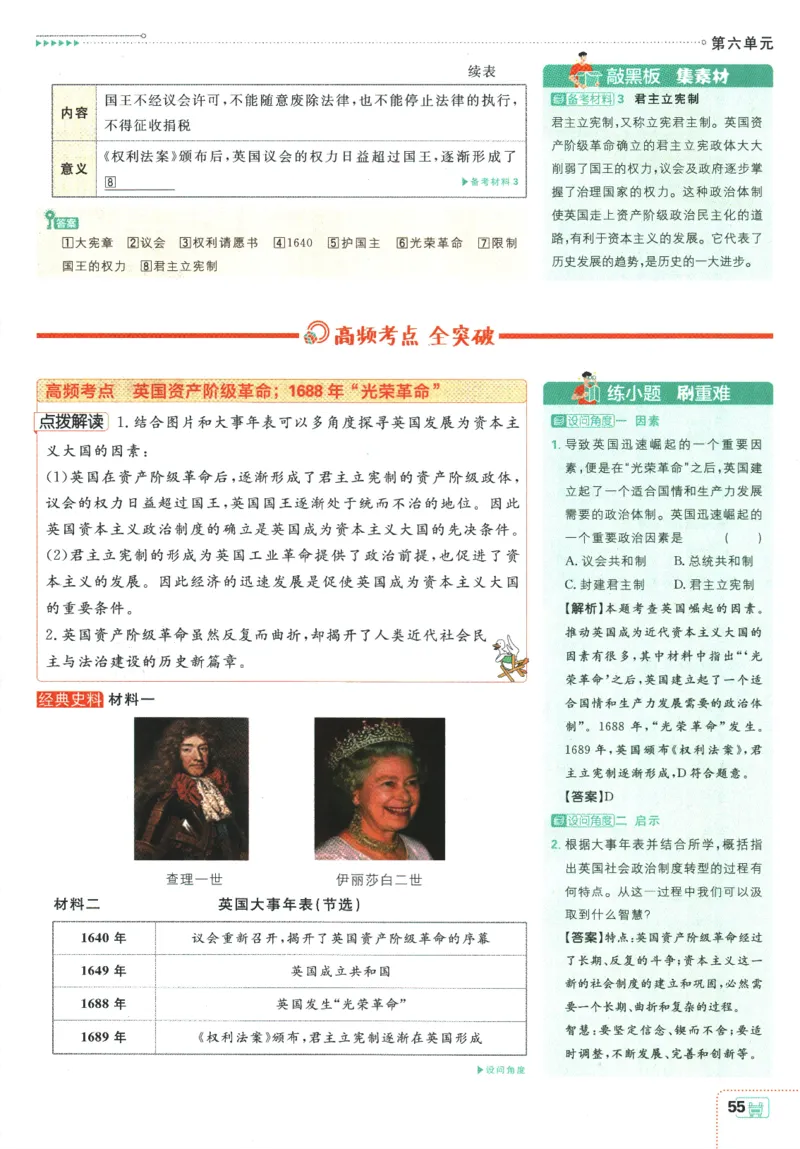 2025版《初中必刷题》历史RJ9上-狂K重点_初中全科电子版试卷练习试题_25初中必刷题_2025版《初中必刷题》历史RJ9上