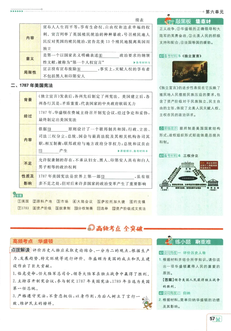 2025版《初中必刷题》历史RJ9上-狂K重点_初中全科电子版试卷练习试题_25初中必刷题_2025版《初中必刷题》历史RJ9上