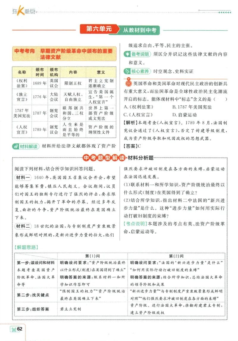 2025版《初中必刷题》历史RJ9上-狂K重点_初中全科电子版试卷练习试题_25初中必刷题_2025版《初中必刷题》历史RJ9上