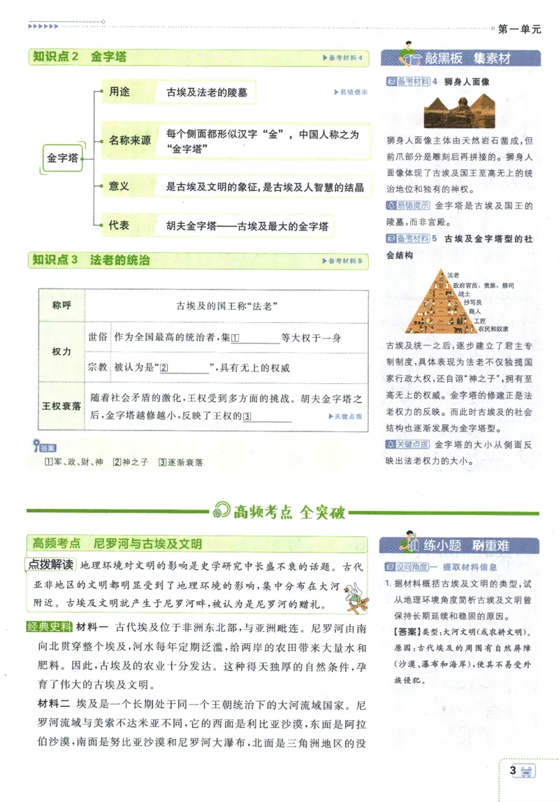 2025版《初中必刷题》历史RJ9上-狂K重点_初中全科电子版试卷练习试题_25初中必刷题_2025版《初中必刷题》历史RJ9上