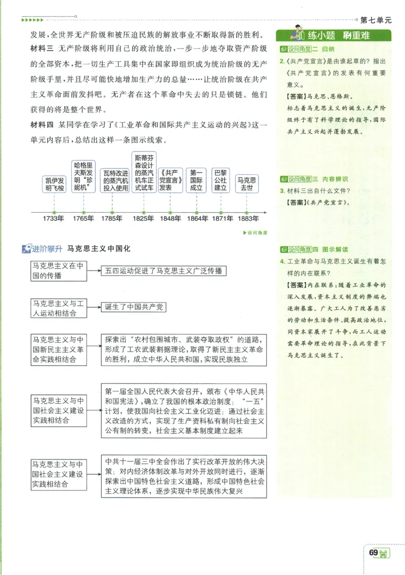 2025版《初中必刷题》历史RJ9上-狂K重点_初中全科电子版试卷练习试题_25初中必刷题_2025版《初中必刷题》历史RJ9上