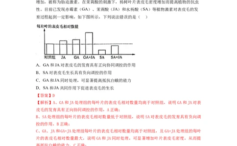 专题27植物生命活动的调节（精练）（解析版）_新高考复习资料_2024年新高考复习资料_一轮复习资料_完备战2024年高考生物一轮复习串讲精练（新高考专用）_精练_解析版