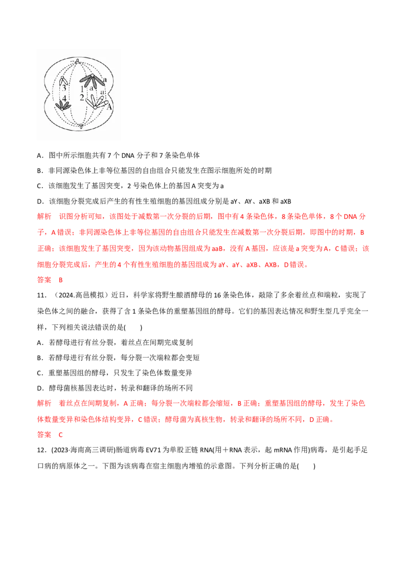 专题14选择题必刷（5大题型）（解析版）_2025年新高考资料_二轮复习_2025年高考生物二轮热点题型归纳与变式演练（新高考通用）3404350_专题14选择题必刷（5大题型）