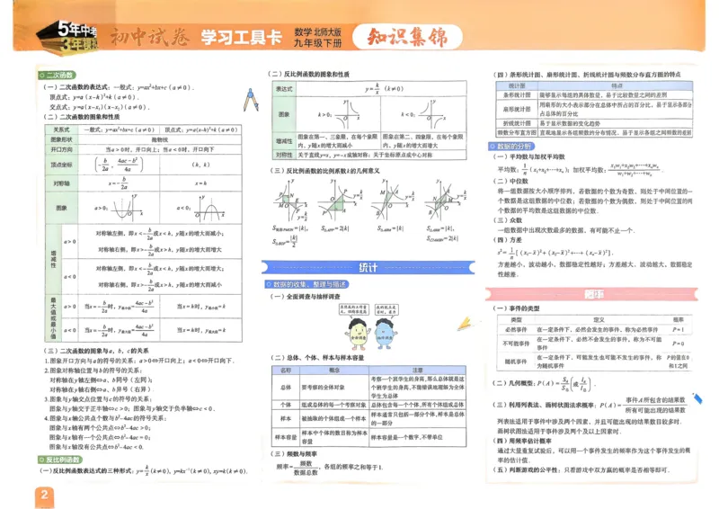 2025春53初中试卷数学北师版9年级下册_初中全科电子版试卷练习试题_初中全科《53中考试卷》2025版（多版本）_2025版53初中试卷789年级数学北师版上下册(1)