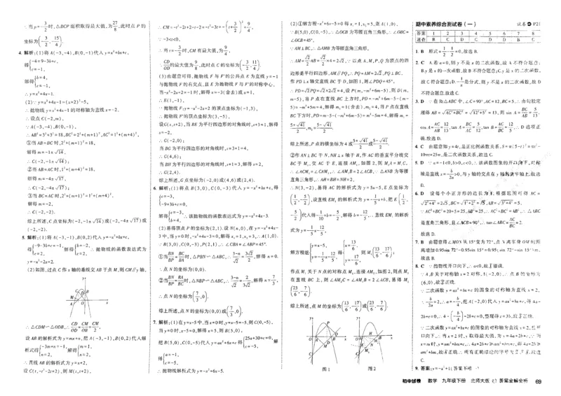 2025春53初中试卷数学北师版9年级下册_初中全科电子版试卷练习试题_初中全科《53中考试卷》2025版（多版本）_2025版53初中试卷789年级数学北师版上下册(1)