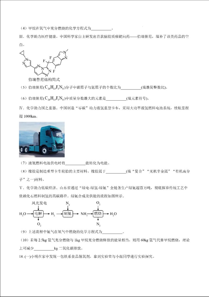 济南化学2025年山东省济南市中考化学卷（含答案）(1)_山东历年中考真题_山东省2025中考题_济南