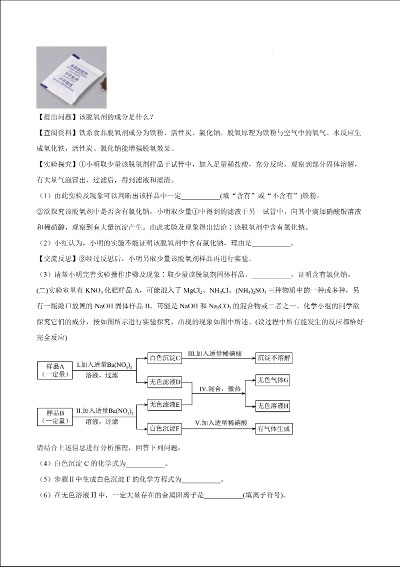 济南化学2025年山东省济南市中考化学卷（含答案）(1)_山东历年中考真题_山东省2025中考题_济南
