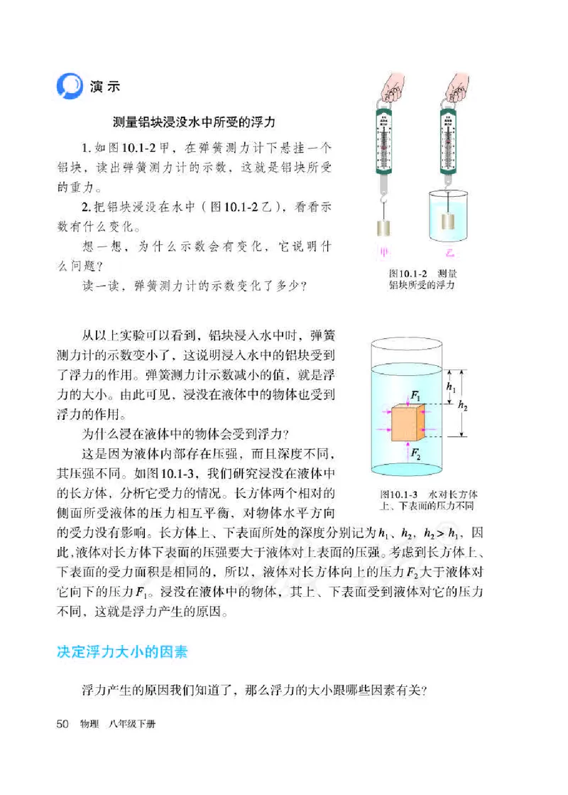 物理八年级下册_初中电子课本_部编人教初中全套电子课本_人教版物理八年级下册课本及教师用书