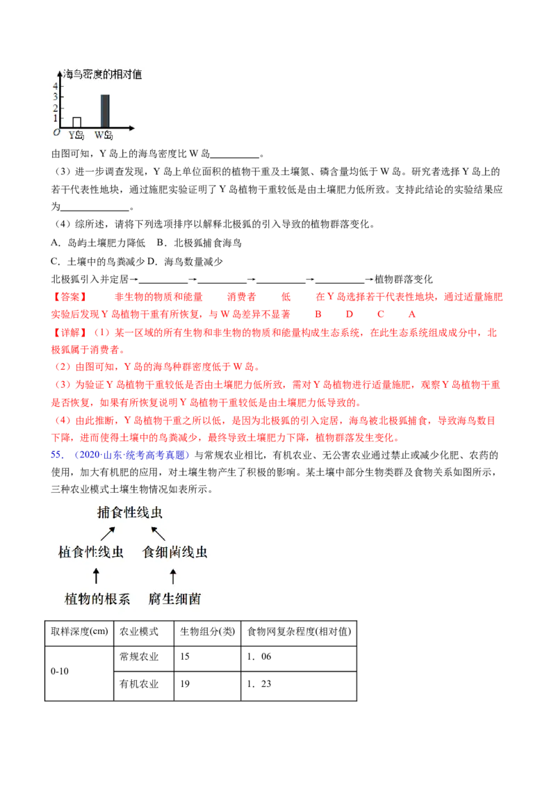 专题18生态系统-学易金卷：五年（2019-2023）高考生物真题分项汇编（全国通用）（解析版）_通用版（老高考）复习资料_2024年复习资料