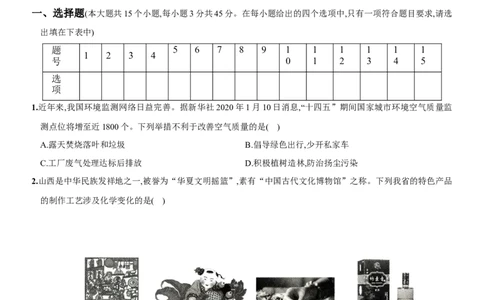 九年级全册期末测试卷（二）（人教版）_初中全科电子版试卷练习试题_化学_9年级上下册化学试题_9年级下试题_人教化学九年级下期末试卷（006份）