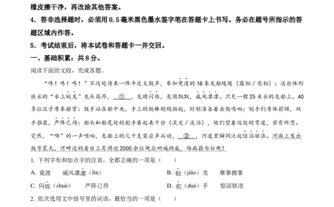 2024年山东省济宁市中考语文真题（解析版）_山东历年中考真题_山东省历年中考真题2013~2024_初中语文历年真题（2013-2024）