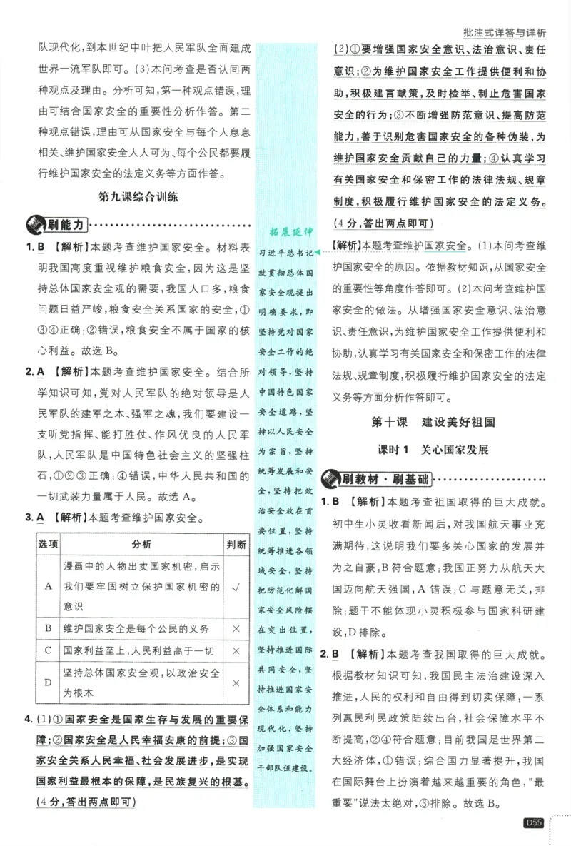 2025版《初中必刷题》道法RJ8上-批注式详答与详析_初中全科电子版试卷练习试题_25初中必刷题_2025版《初中必刷题》道法RJ8上
