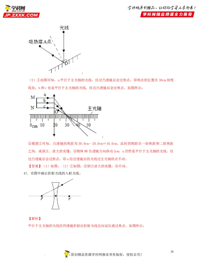第5章透镜及其应用（解析版）_8、物理总复习_8.中考物理总复习_2022年中考复习资料_2022年中考物理一轮复习知识点梳理与针对性分层训练（人教版）265897621