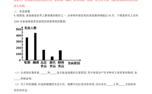 8.3.2选择健康的生活方式（重点练）-（人教版）（解析版）_初中全科电子版试卷练习试题_生物_生物8下练习_人教生物8年级下课时练习51份