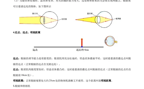 第5.4课时眼睛和眼镜（原卷版）_初中全科电子版试卷练习试题_物理_8年级上册物理试题_人教版物理八年级上课时练习（104份）_课时练习第2套25