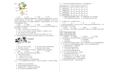 生物（海南卷）（考试版A3）_初中全科电子版试卷练习试题_生物_2024中考模拟题生物(1)_三模（37套）_生物（海南卷）