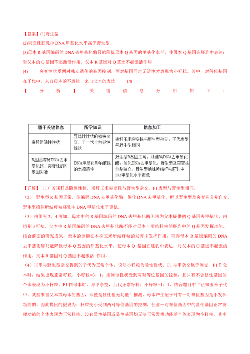 信息必刷卷02（北京专用）（解析版）_2025年新高考资料_2025考前信息卷_2025年高考生物考前信息必刷卷（北京专用）34427555