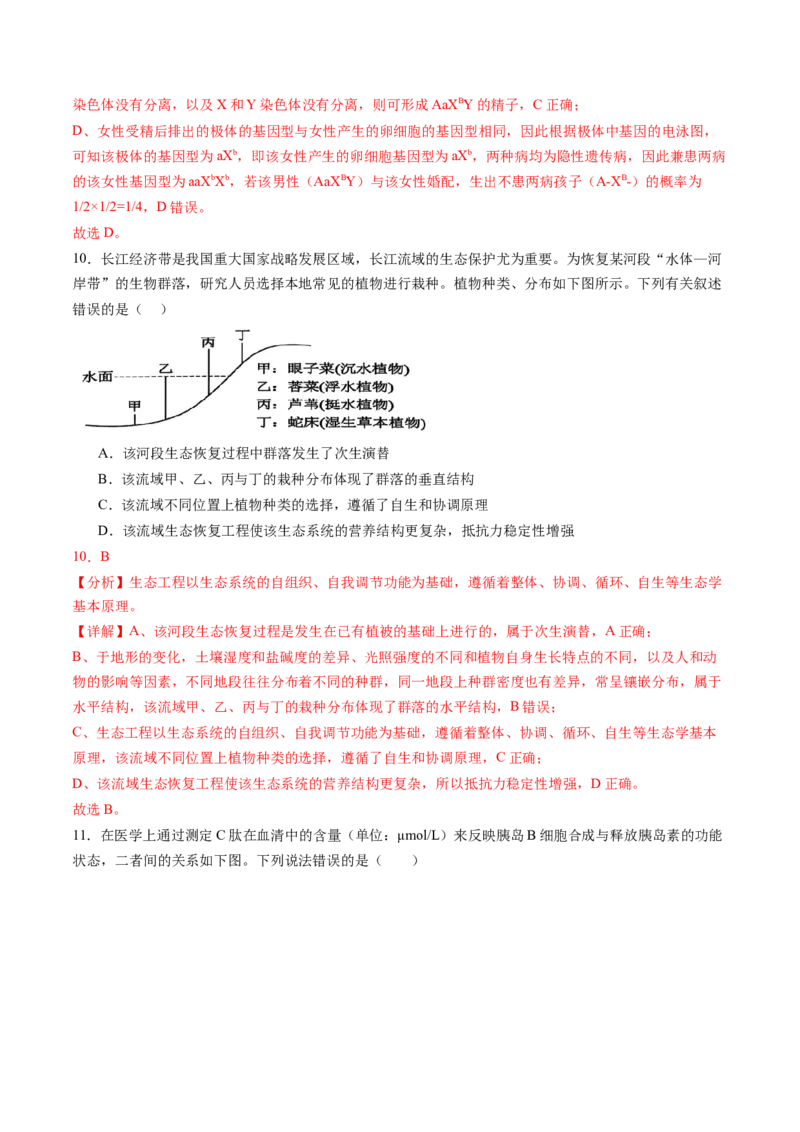 信息必刷卷01（安徽专用）解析版_2025年新高考资料_2025考前信息卷_2025年高考生物考前信息必刷卷（安徽专用）3441065