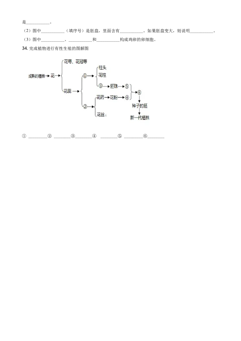 八年级下学期第一次质量检测生物试题（原卷版）_初中全科电子版试卷练习试题_生物_生物8下练习_人教生物8年级下月考试卷04份_月考试卷（第二套）