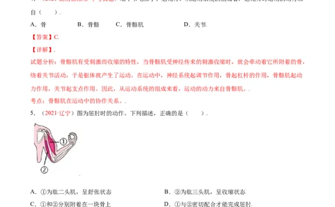 第05单元第02章动物的运动和行为、03章动物在生物圈中的作用单元测试（B卷&middot;提升能力）（解析版）_初中全科电子版试卷练习试题_生物_生物8上练习