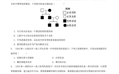 专题综合练07变异与进化(原卷版)_新高考复习资料_2024年新高考复习资料_一轮复习资料_完备战2024年高考生物一轮复习考点帮（新高考）_必修2