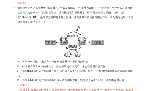 信息必刷卷01（新高考通用）解析版_2025年新高考资料_2025考前信息卷_2025年高考生物考前信息必刷卷（新高考通用）3443035