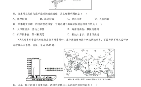 期末冲刺卷01-七年级地理下学期期末考点大串讲（人教版）（原卷版）_初中全科电子版试卷练习试题_地理_人教地理7下试题试卷_人教地理7年级下期末试卷08份