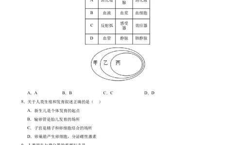 生物（重庆卷）（考试版A4）_初中全科电子版试卷练习试题_生物_2024中考模拟题生物(1)_二模_生物（重庆卷）-：2024年中考第二次模拟考试
